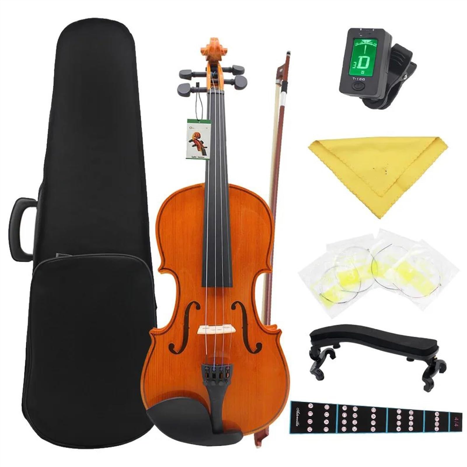 Geige 4/4 Violine Fichte Akustik Naturfarbe(Set 2)