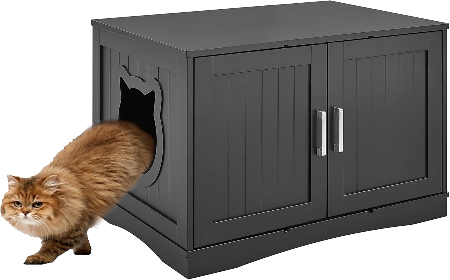 Designer Cat Washroom Storage Bench Cat Litter Box