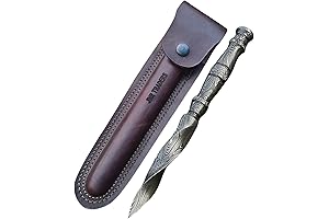 Custom Handmade Damascus Tri Edge Knife