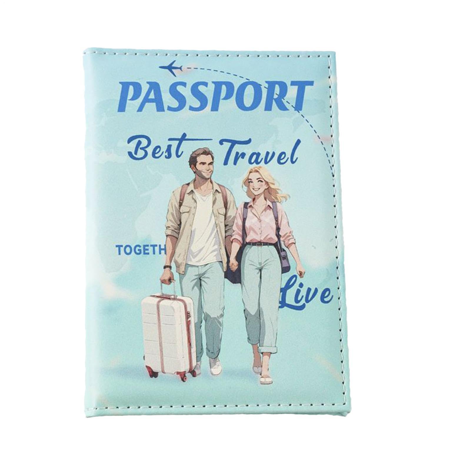 Copertura del passaporto, copertura del passaporto per viaggi -Viaggio del detentore del passaporto,Tasto per le carte di carta di credito del portafoglio impermeabile tasca per uomini per uomini cop