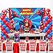 Spiderman Birthday Party Decorations 5 x 3 Ft Backdrop Banner Photography Background and 80 Pcs Latex Balloons Kit Superhero Theme Party Supplies for Indoor Outdoor Living Room Yard
