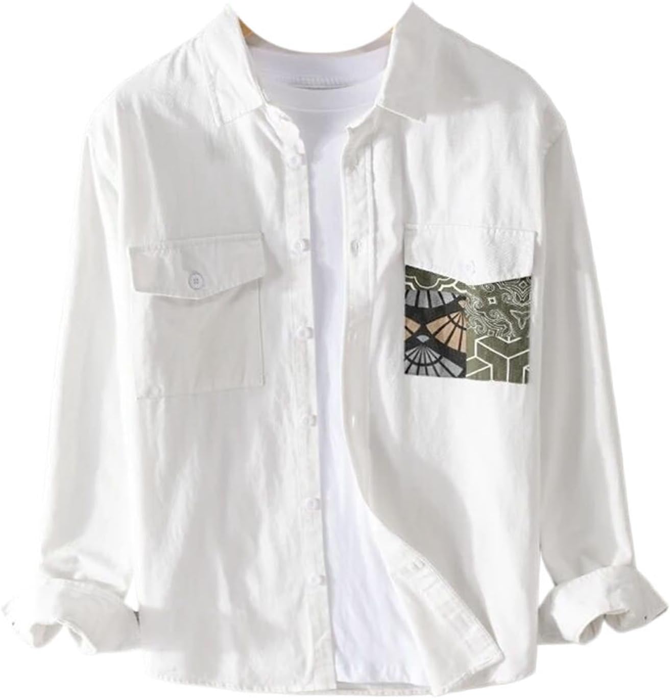 Long Sleeve Casual Cotton Shirt Men Comfortable Tops