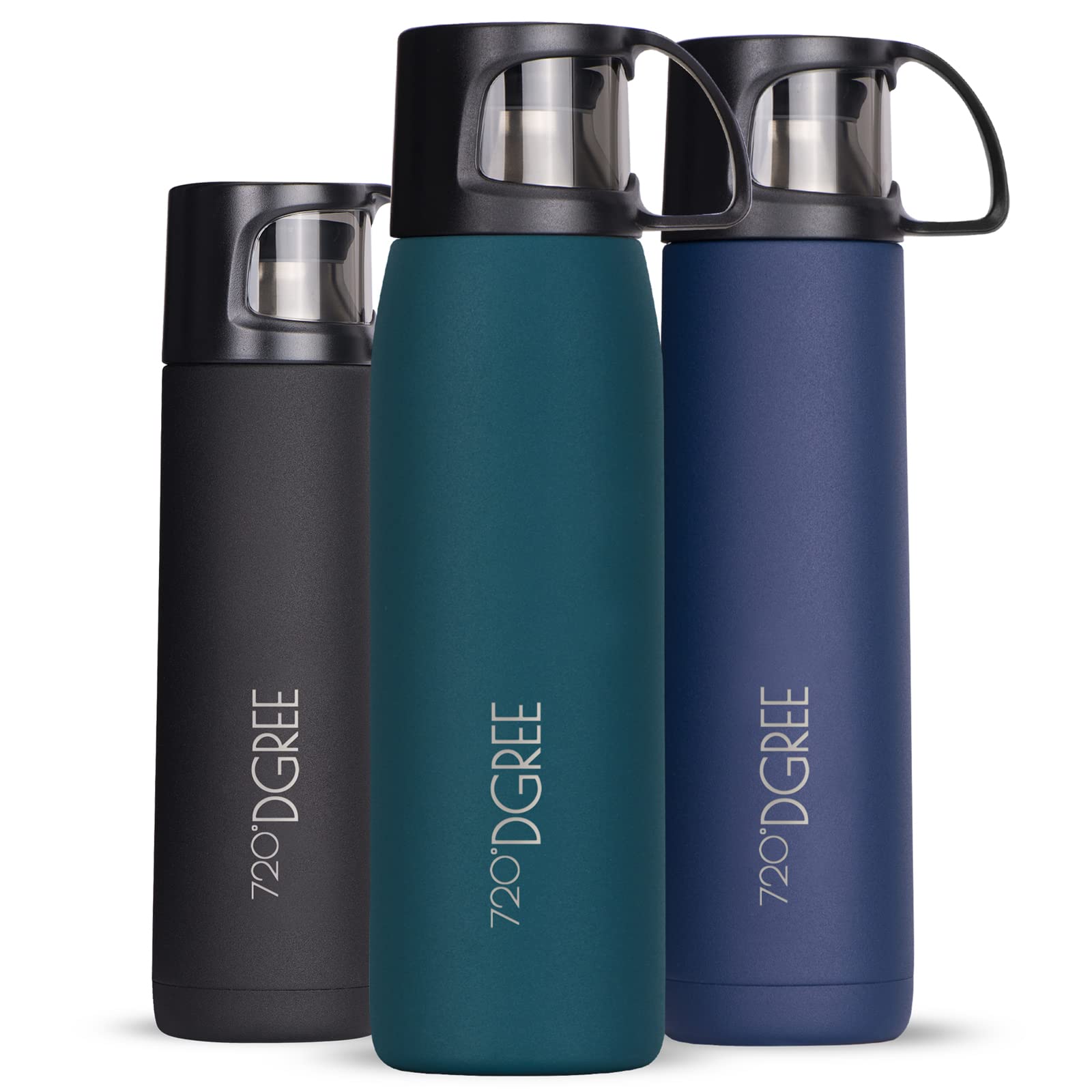 720°DGREE Thermo Flask “Follow“ - 450ml, 700ml, 1l - Your Lifestyle Stainless Steel Flask - Double-Walled, Vacuum Insulated Thermo Bottle with Cup - Enjoy Your Hot Bervages, Coffee, Tea Everywhere
