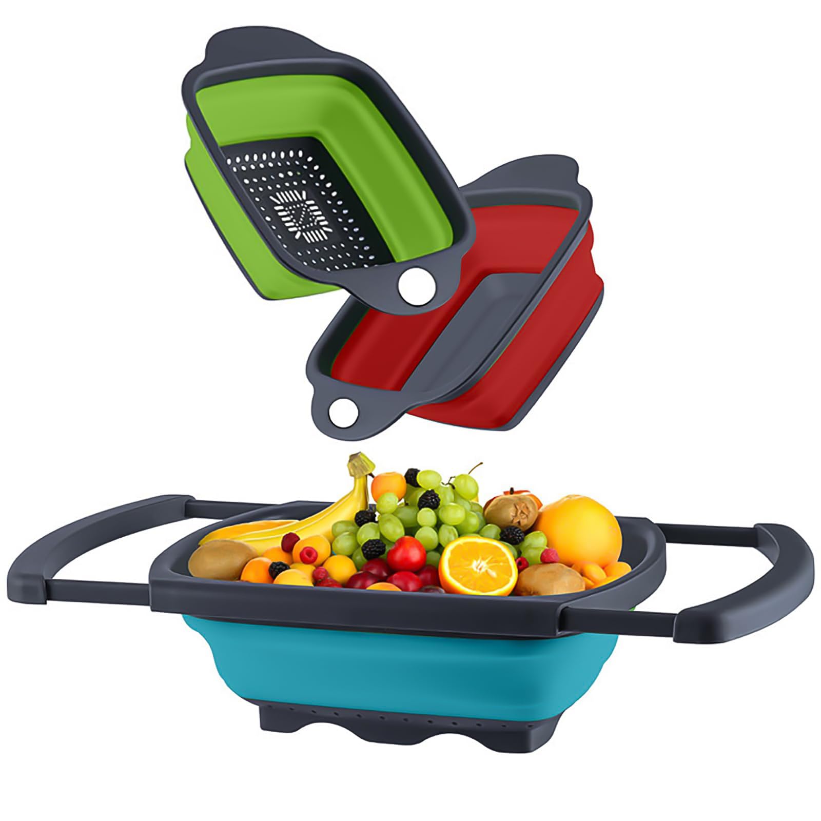 QiMH Collapsible Colander Set of 3