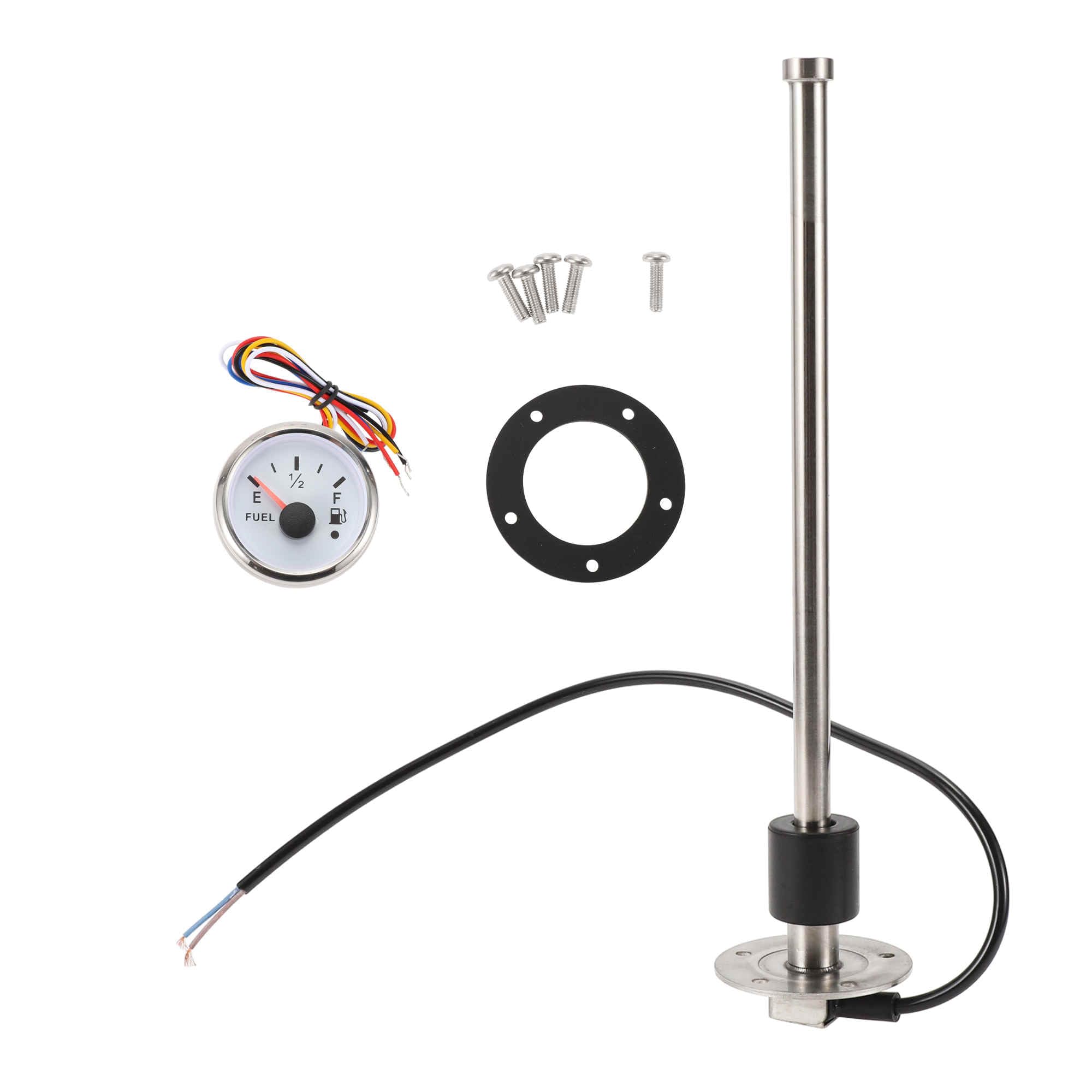 A ABSOPRO 325mm Fuel Sending Unit and Gauge Kit 12.8" for Boat Vehicle Truck RV Fuel Sending Unit Marine Fuel Sender Unit