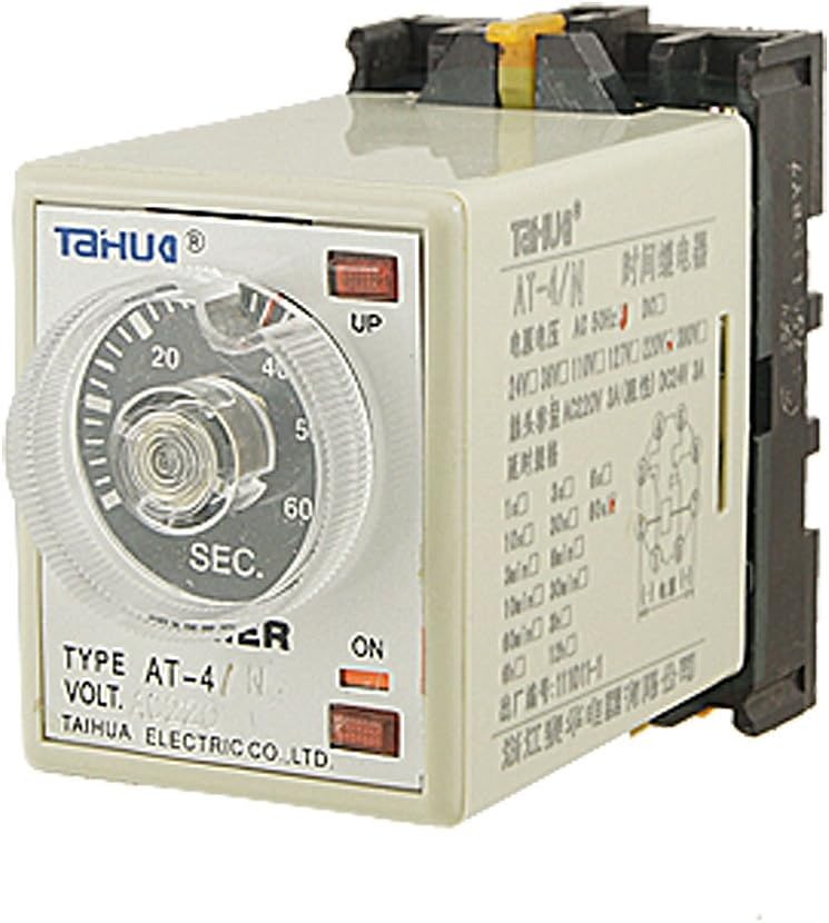 AH2-N 220V AC 0-60 Seconds Power On Up Time Delay Timer w Relay Socket