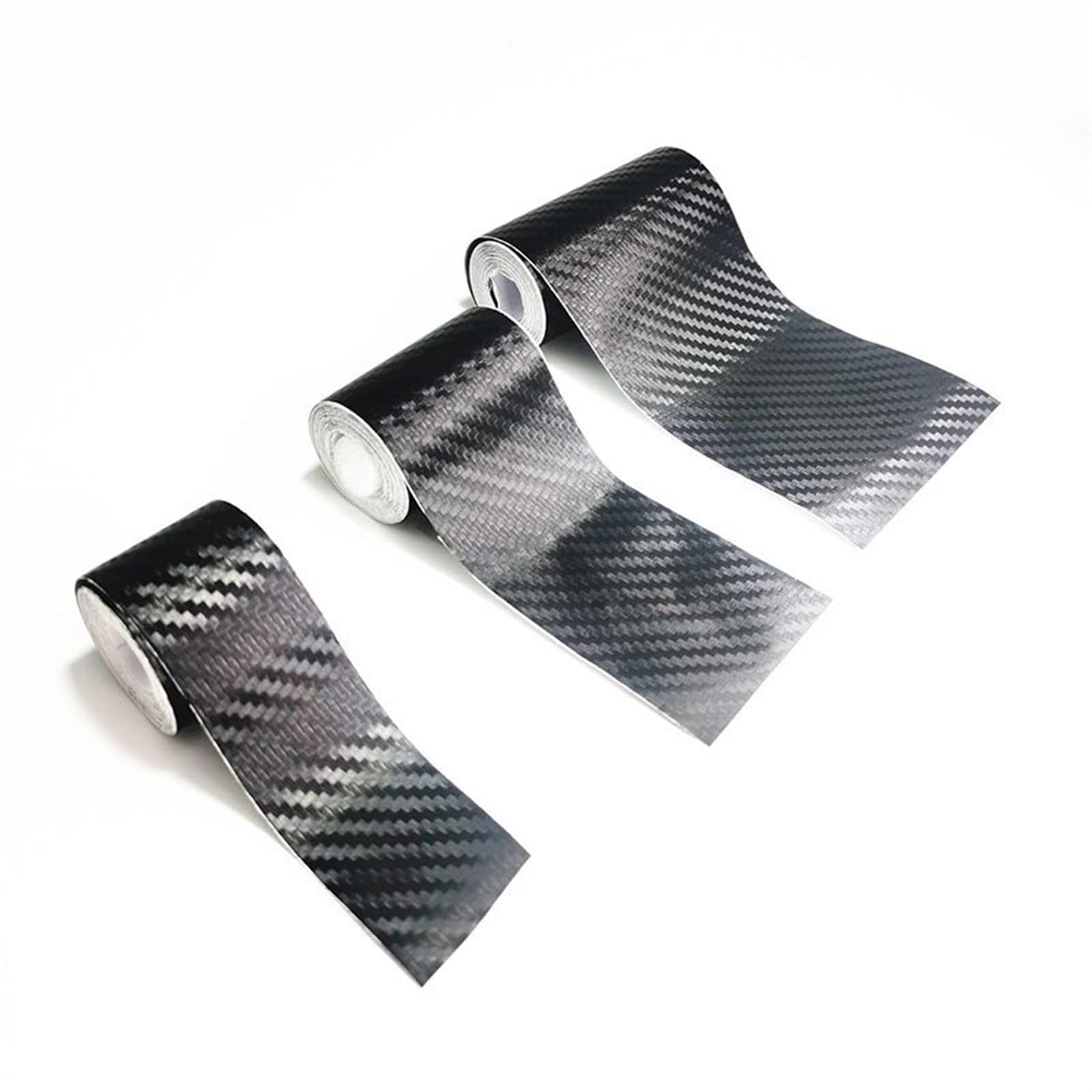 Tira Protectora de Parachoques Adhesivo de Fibra Carbono para Nano para Coche, Tira Protectora Pasta para Bricolaje, Cinta antiarañazos para Espejo Lateral umbral Puerta(5cm X 3m)