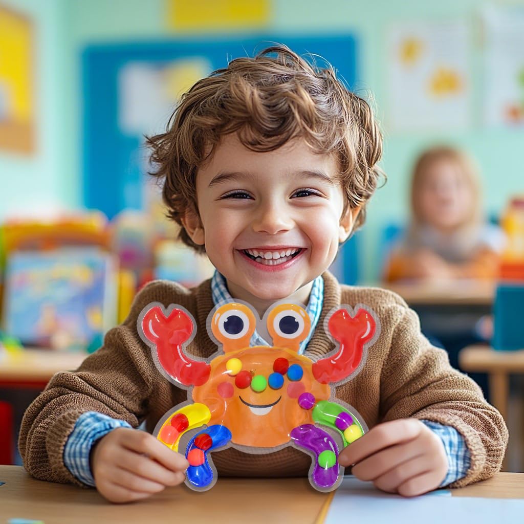 AEYAKA Gioco di ordinamento Montessori per Bambini, Giocattolo educativo motorio, Giocattolo da Viaggio pedagogico, 3-5 Anni (Animali marini)