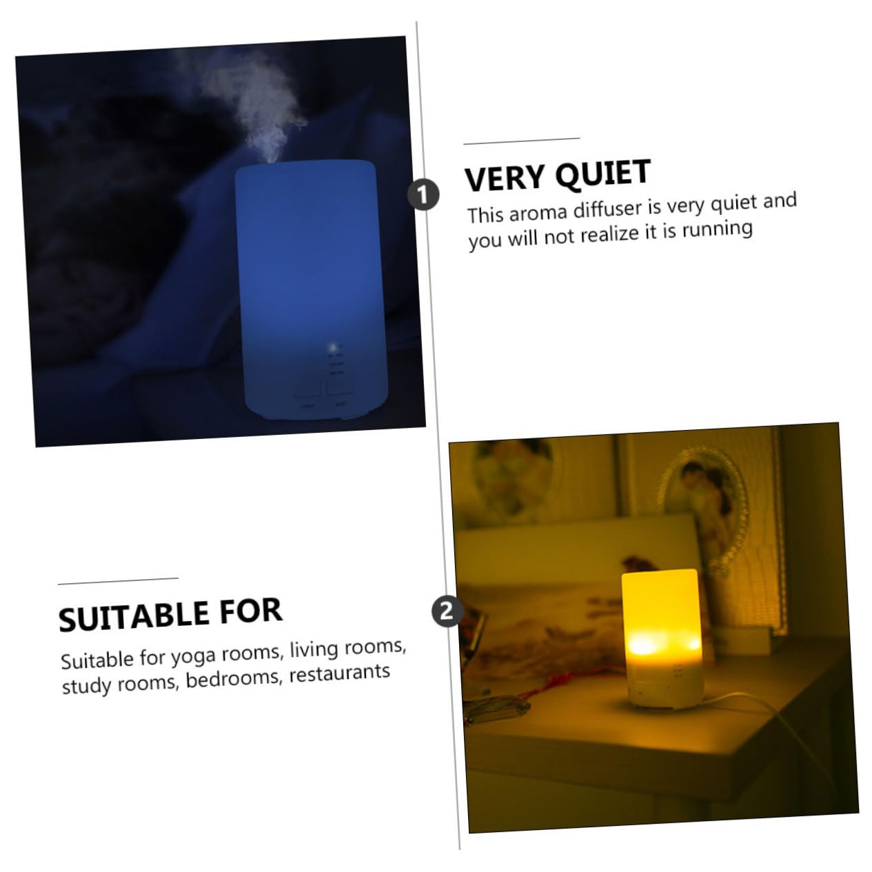 Difusor De Aroma Hogar 70 Ml USB Silencioso Multicolor, Humidificador De Aromaterapia Compacto 5v, Adecuado para Oficina y Relajación