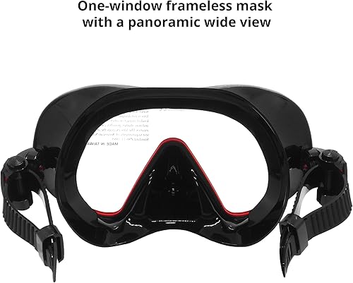 Miniatura 4 de HydroSeal - Máscara de buceo, 1 ventana, vista panorámica amplia, vidrio templado antivaho - Máscara de buceo, máscara de buceo, máscara de