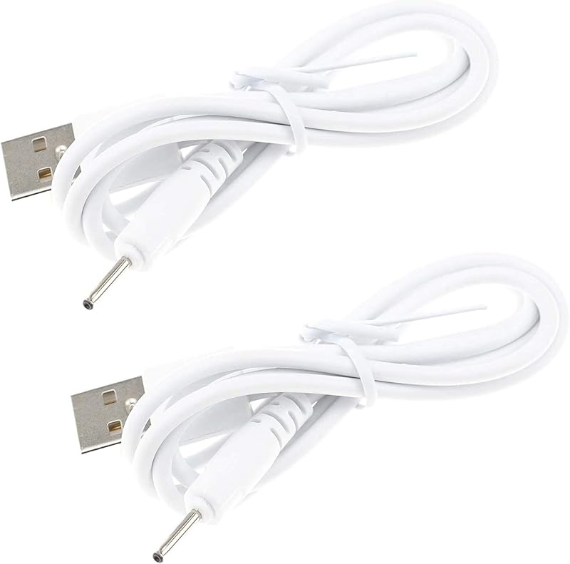 2pcs USB Charger Replacement for Stylus Pen Tablet Pen for Huion P80/PE330/PF150 Graphics Pen Barrel Jack 2.0mm USB Cord Charging Cable, for GAOMON PD1560, for UGEE M708 / 2150 DC 2.0 Cable