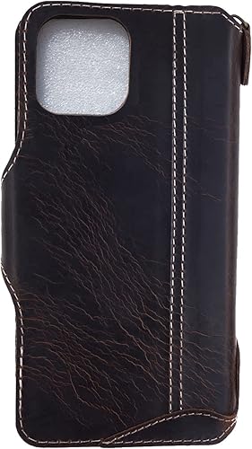 Miniatura 9 de Yogurt Funda compatible con iPhone 15 Pro Max, funda de piel auténtica para iPhone 15 Pro Max, 6.7 pulgadas, hecha a mano, color marrón