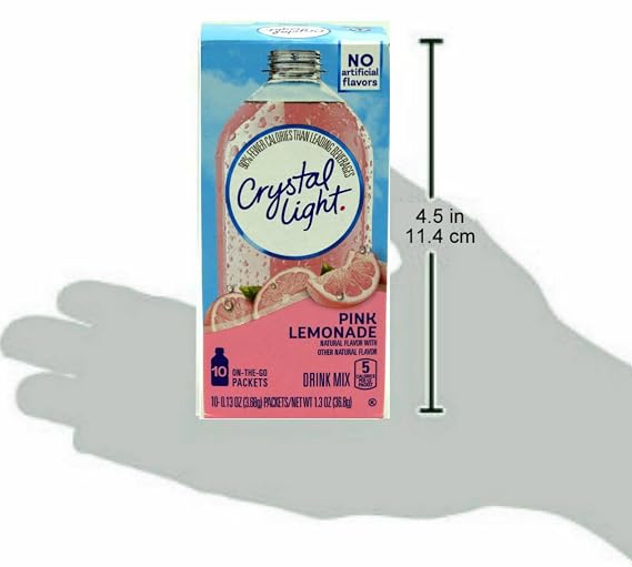 Crystal Light On The Go Pink Lemonade, 10-Packet Box (Pack of 9)