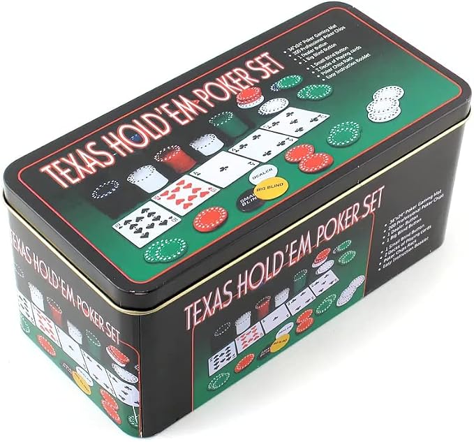 Set de Fichas de Poker con Caja de Aluminio y 2 Barajas miniatura 4
