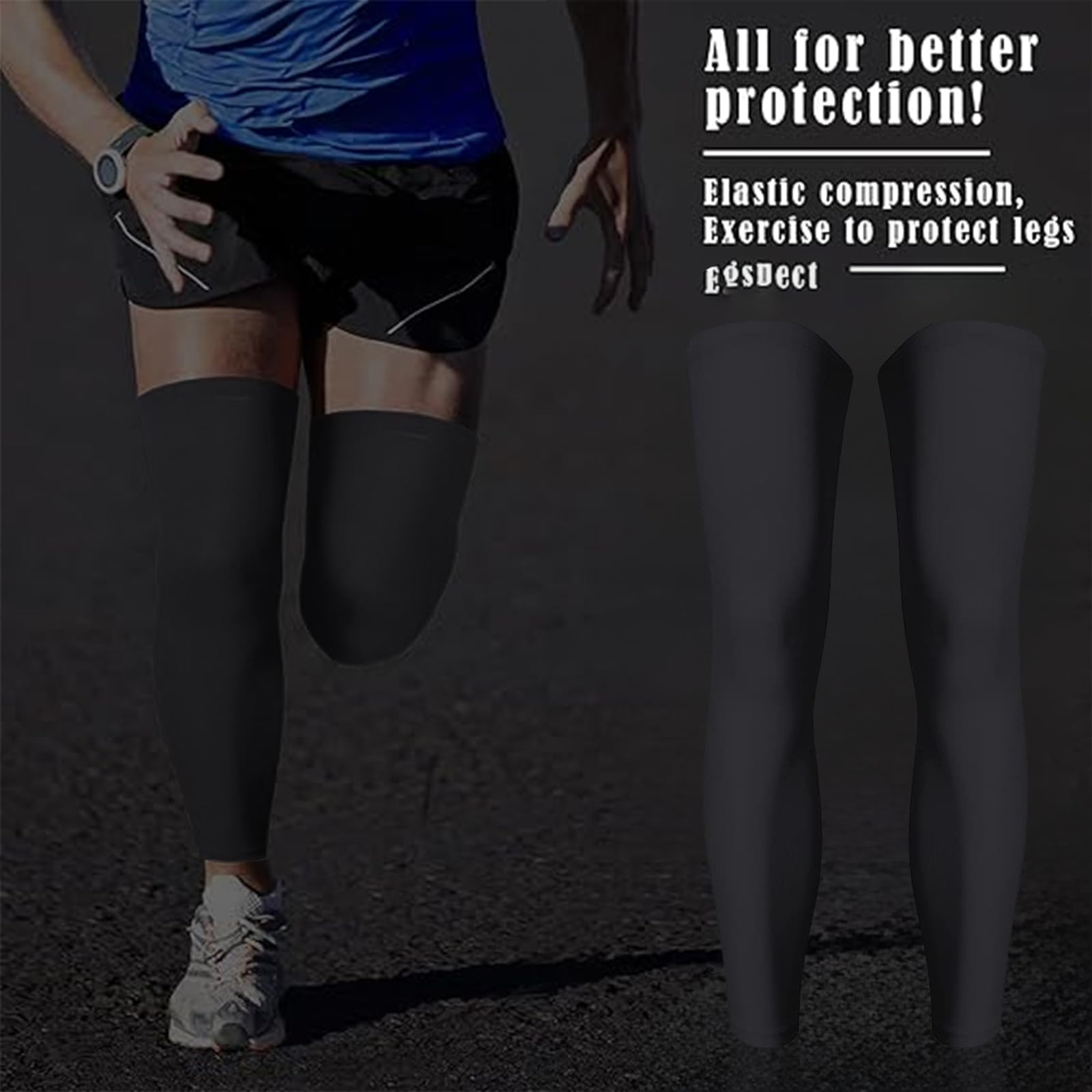 Manches de Compression de Jambes,Manchon de jambe,Maintien De Compression Genoux Anti Uv, Leg Warmers,Paires Chaussettes Été Homme Femme pour Sport Course, Jogging, vélo, Fitness