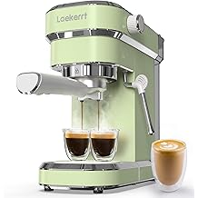 Laekerrt Espresso Machine 20 Bar Espresso Maker CMEP01 with Milk Frother Steam Wand, Professional Expresso Machine for Cappuccino and Latte (Stainless Steel, Green) Gift for Dad, Father, Coffee Lovers