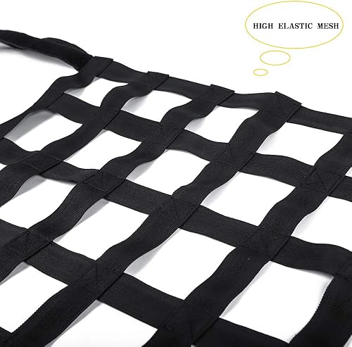 Miniatura 5 de JeCar Red de Carga de Malla para Techo Hamaca para Jeep Wrangler YJ TJ JK JKU JL JLU 1987-2024 2025+