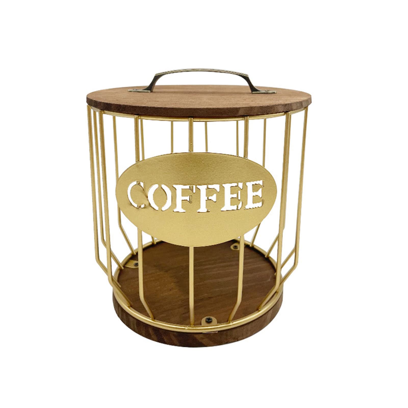 Cestello da caffè con base in legno in ferro per caffè espresso da cucina