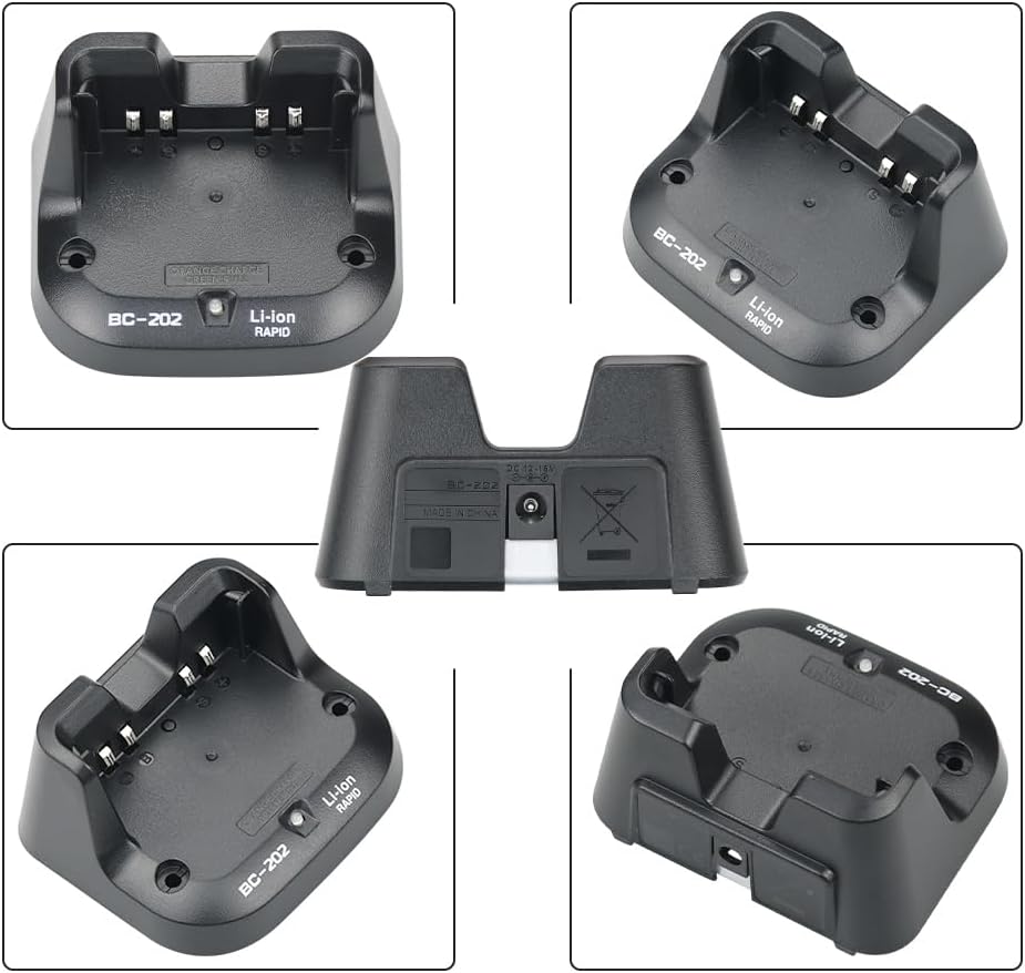 BC-202 Walkie Talkie Desktop Charger Base for ICOM ID-31A ID-31E ID-51A ID-51E BP-271 BP-272 BP-307 Li-ion Battery Charger