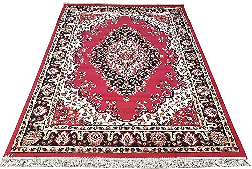 Image of Soft Washable Beautiful Acrylic Rugs for Home Decor Living Room 5x7 feet (150 x 200 CM) Red