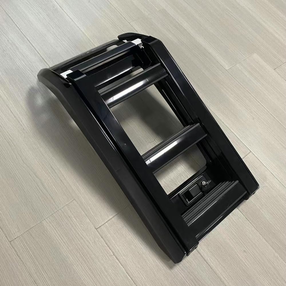 Faltbarer klappbarer Leiter-Dachträger-Zugang Passend für Land Rover Defender 90 L663 2020-2024 (Glänzend Schwarz)