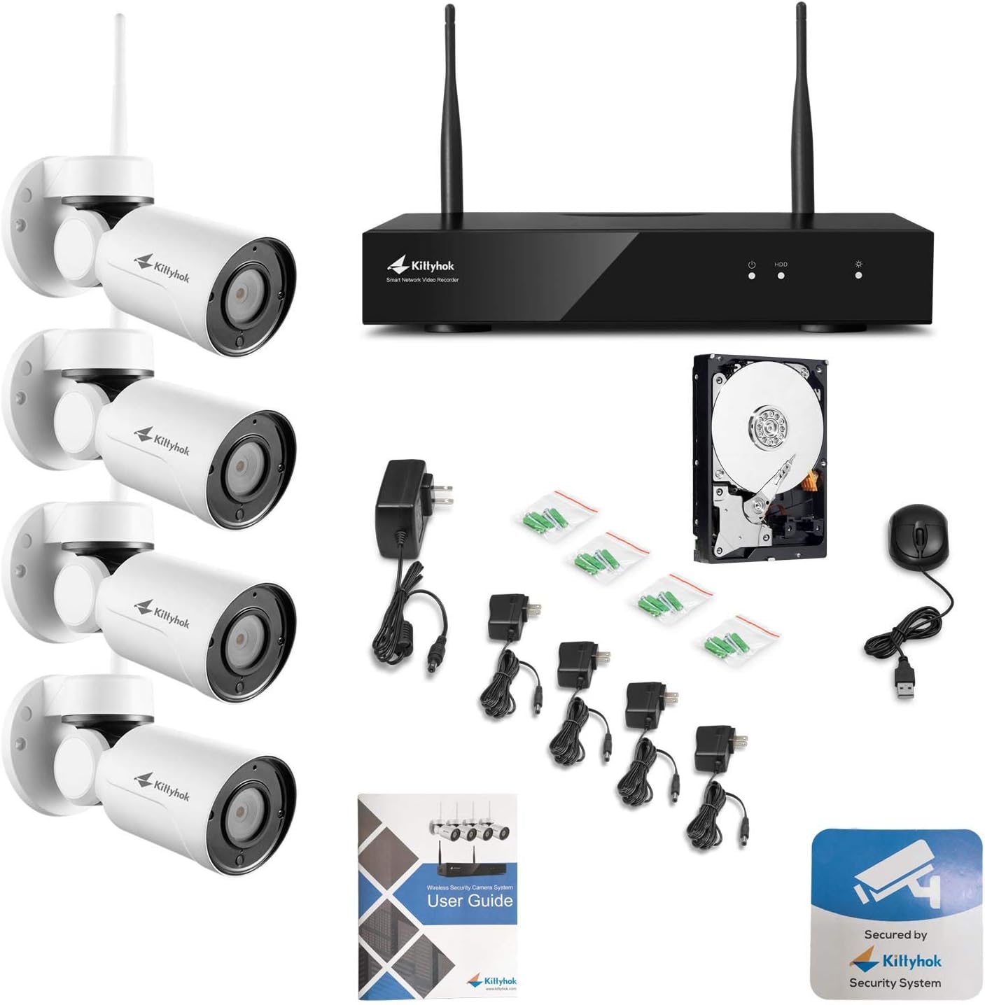Hot Deals Pan Tilt Wireless Security Camera System with 1TB Hard Drive and Audio, 8CH 4pcs 1080p PTZ Wifi Camera Outdoor/Indoor, 100ft Night Vision, Weatherproof, Motion Detection, Remote Access Black Friday 🔥 Pan Tilt Wireless Security Camera System with 1TB Hard Drive and Audio, 8CH 4pcs 1080p PTZ Wifi Camera Outdoor/Indoor, 100ft Night Vision, Weatherproof, Motion Detection, Remote Access