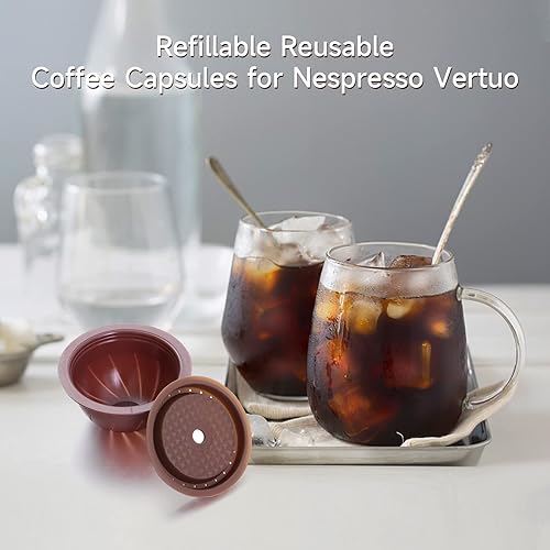 Miniatura 8 de 4 cápsulas de café recargables Vertuo reutilizables 5.1 fl oz 7.8 fl oz Cápsulas de café Vertuo Cápsula compatible con VertuoLine Vertuoline Pod con