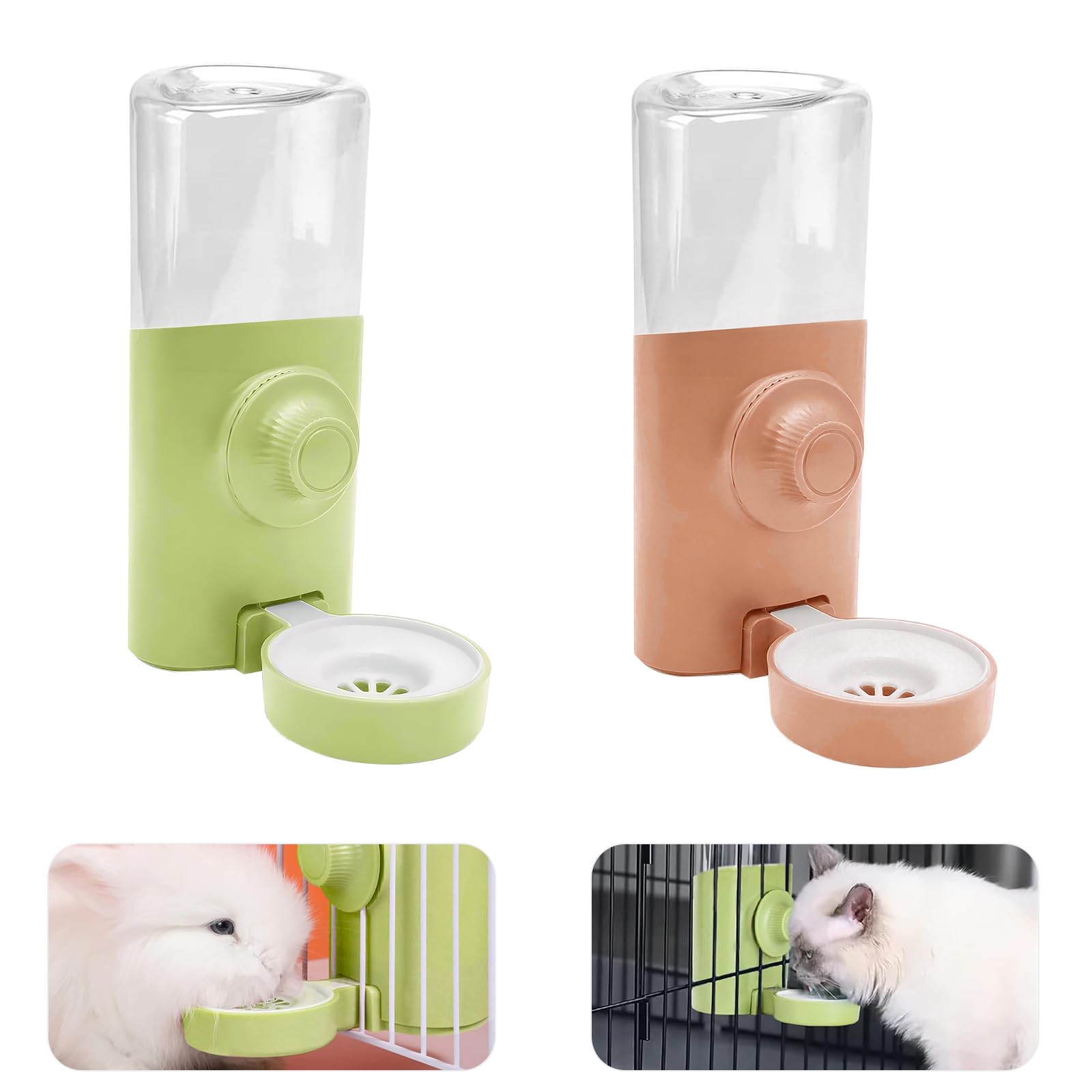 Orssmigs 2 Piezas Bebedero Conejo, 600ML Grande Botella Agua Hamster Antigoteo Automática Dispensador de Agua para Conejos, Hamster, Cobaya, Chinchillas, Erizos y Ardillas, Agapornis etc