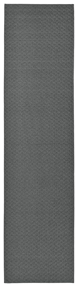 Garland Rug Town Square Cinder Gray 2' x 12' Non Slip Area Rug for Living Rooms & Hallways, Stylish & Durable for High-Traffic Areas