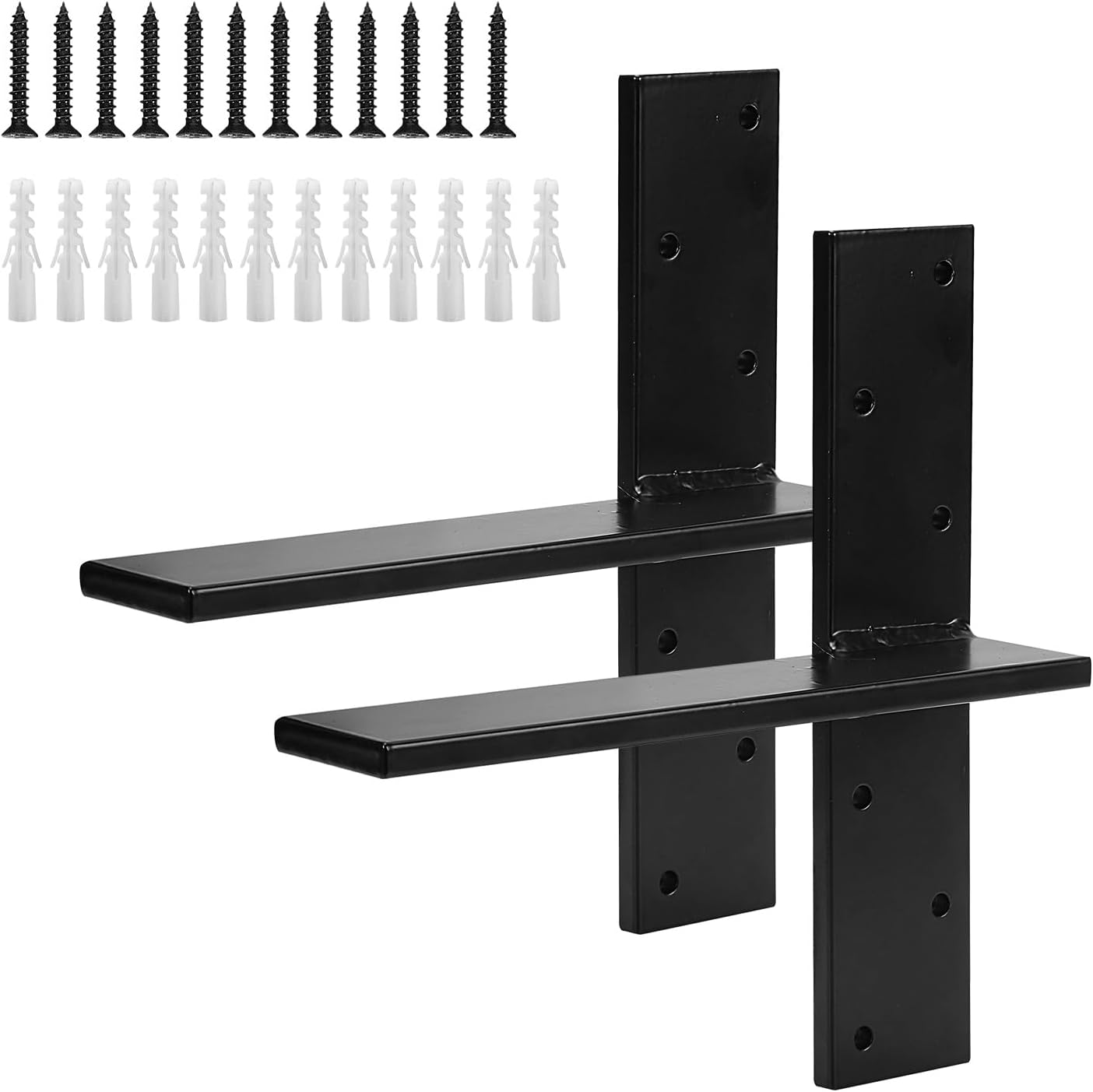 Cskunxia 2 Pack Free Hanging Shelf Bracket, Heavy Duty T