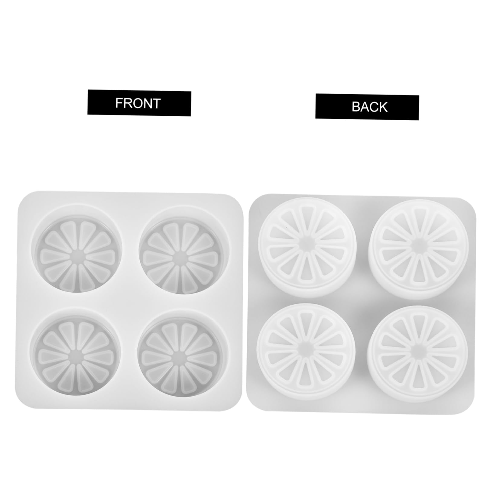 jojofuny 4 Pezzi Stampo Silicone Flessibile per Saponi Artigianali e Candele Modello Cavità Forma Fetta per Progetti Diy Facili da Usare e