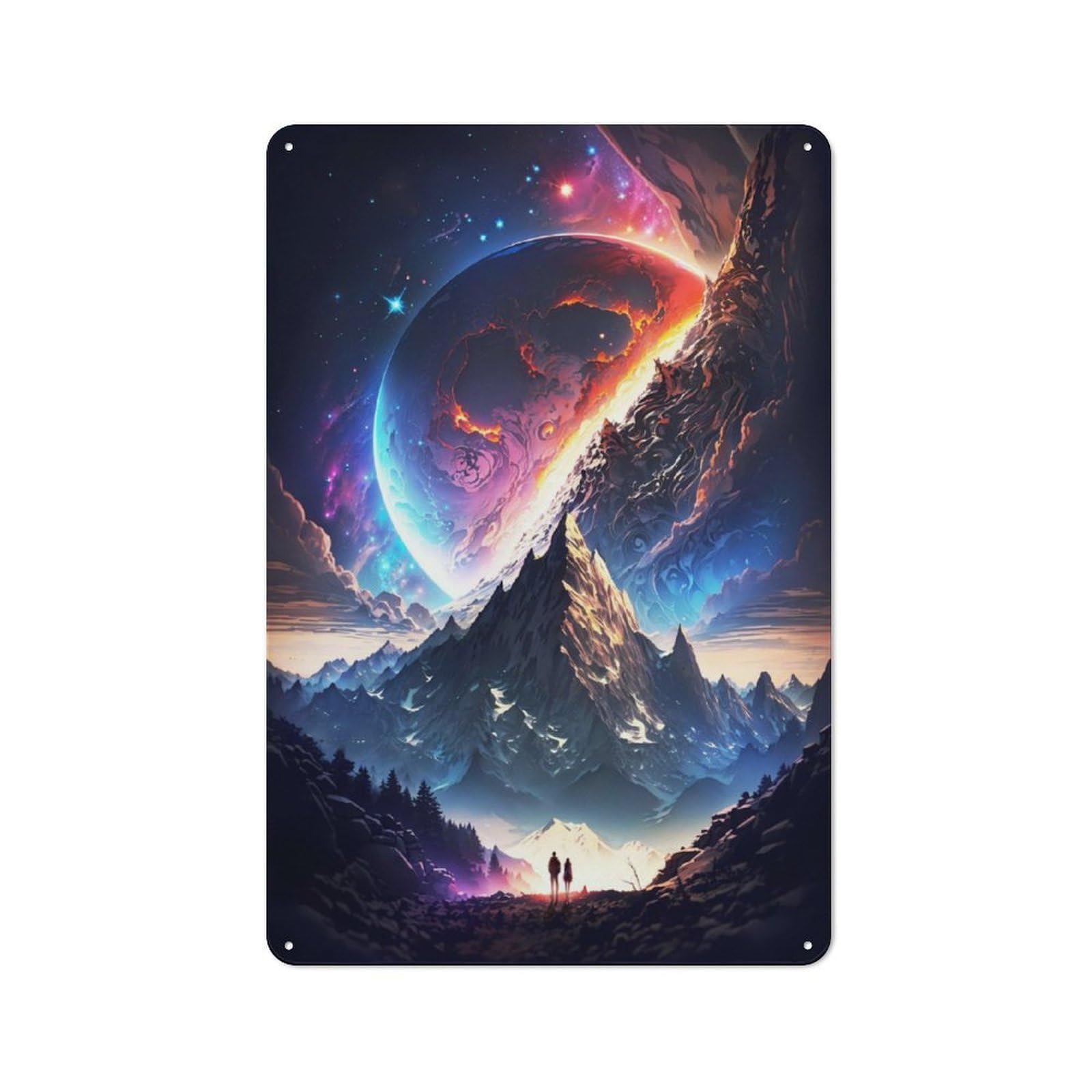 Everest Galactic Galaxy Retro-style Tin Sign 30x20cm for Living Room Or Hallway, for Home Wall Decor Collectors Refreshing A Room in Autumn