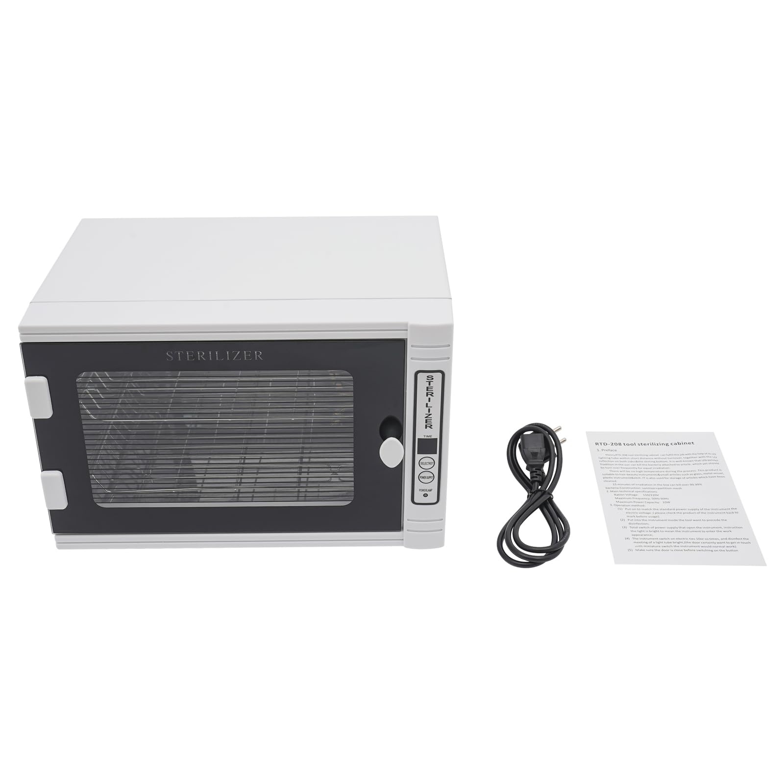 Esterilizador de instrumentos de alta temperatura, potencia 8 W, capacidad de 12 l, temporizador automático de 5 a 60 minutos, para herramientas de uñas, herramientas de belleza, herramientas de