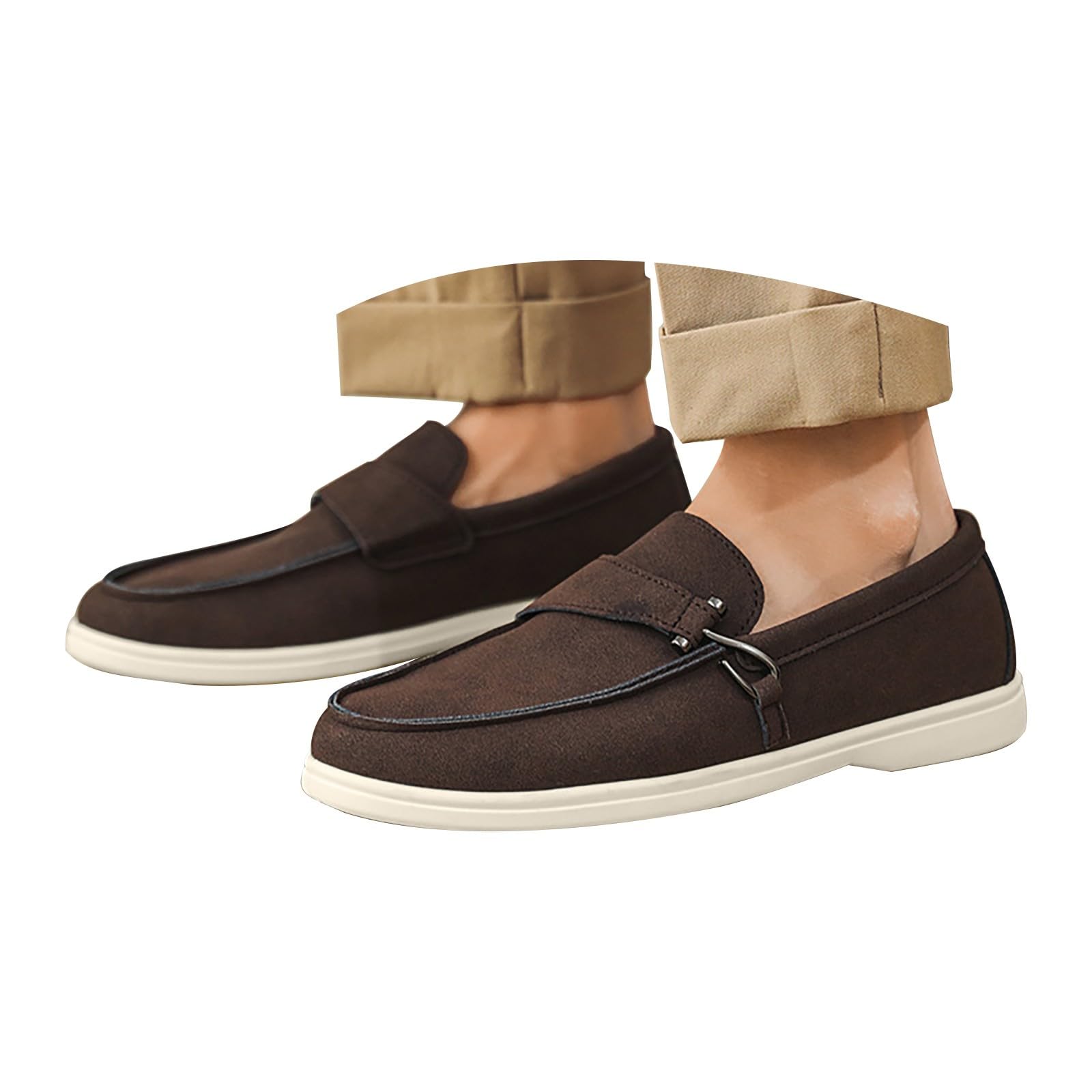 Zapatos náuticos de ante antideslizantes para caminar seguro y cómodo 8