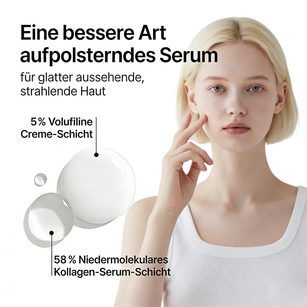 Maison Deep Collagen Serum Korea, 2026 Maison Cosmetics Kollagen Serum, Enthält Hyaluronsäure, Straffend und Feuchtigkeitsspendend, Vermindernde Falten, Alle Hauttypen Geeignet (30ml*1) - 2