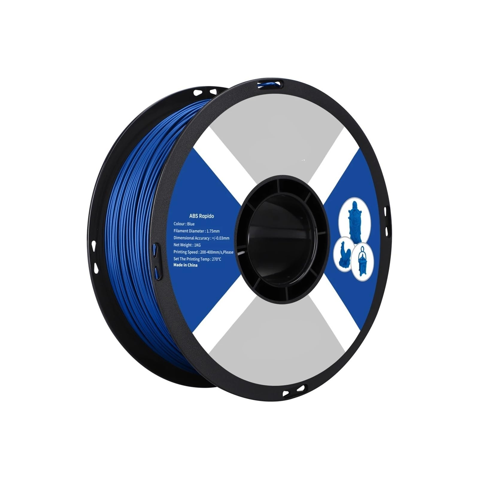 Material de impresión 3d, Filamento for impresora 3D de 1,75 mm, bobina de 1 kg, compatible con la mayoría de impresoras 3D FDM, para varias piezas de filamento de impresión 3D(BLACK ABS)