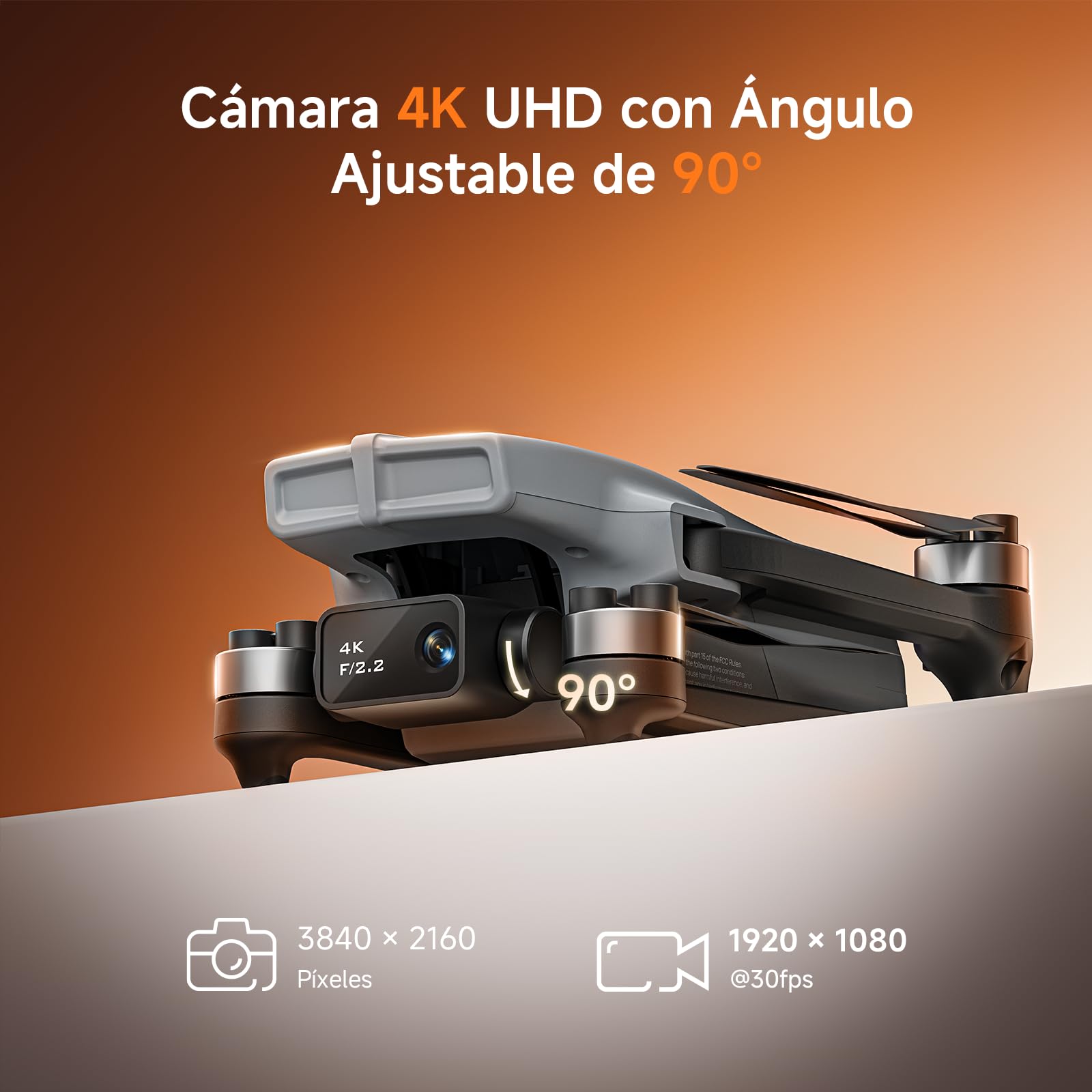 Ameta S20 Dron con Cámara 4K GPS para Adultos y Niños, 50 Minutos de Vuelo, Sigueme, Gestos Control, Mini Dron Menos 249g