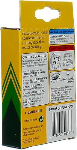 Miniatura 4 de Crayola Palitos de tiza de colores, 12 unidades, 2 paquetes