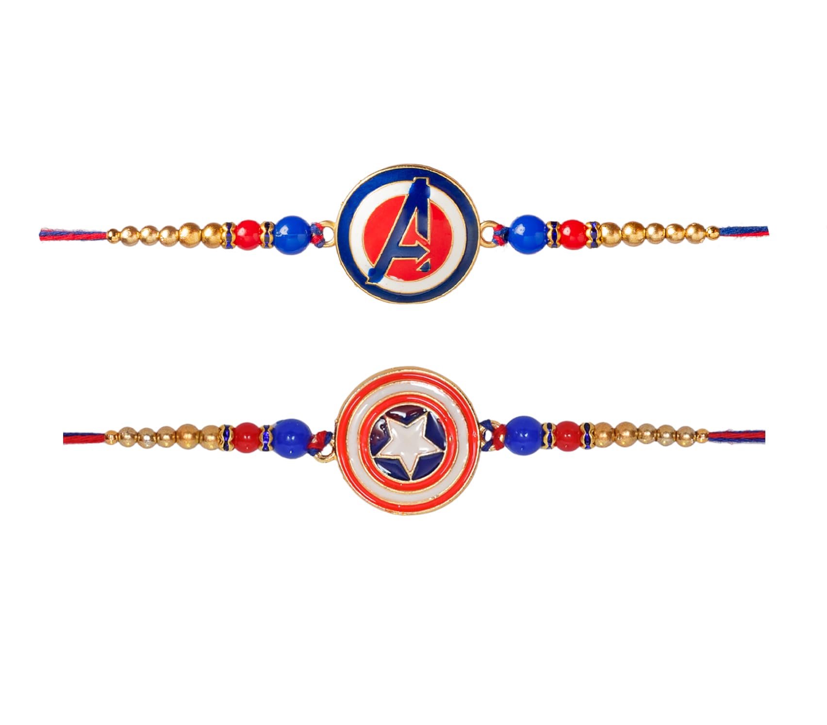 Kizzi® Rakhi For Kids Set Of 2 Avenger Shield Combo Superhero Rakhi Kids Rakhi