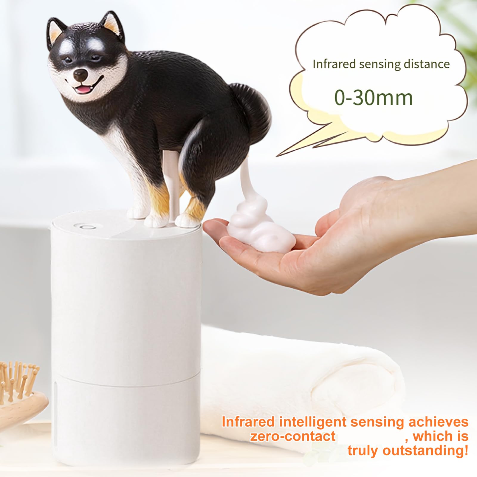 Dispensador automático de jabón, espumas inteligentes para lavadora de manos, 300 ml, sensores de inducción de baño, recargables, dispensador de jabón sin contacto