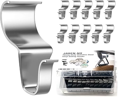 Ganchos laterales de vinilo resistentes para colgar, ganchos para exteriores para paredes, sin daños, ganchos en S, ganchos para colgar coronas de