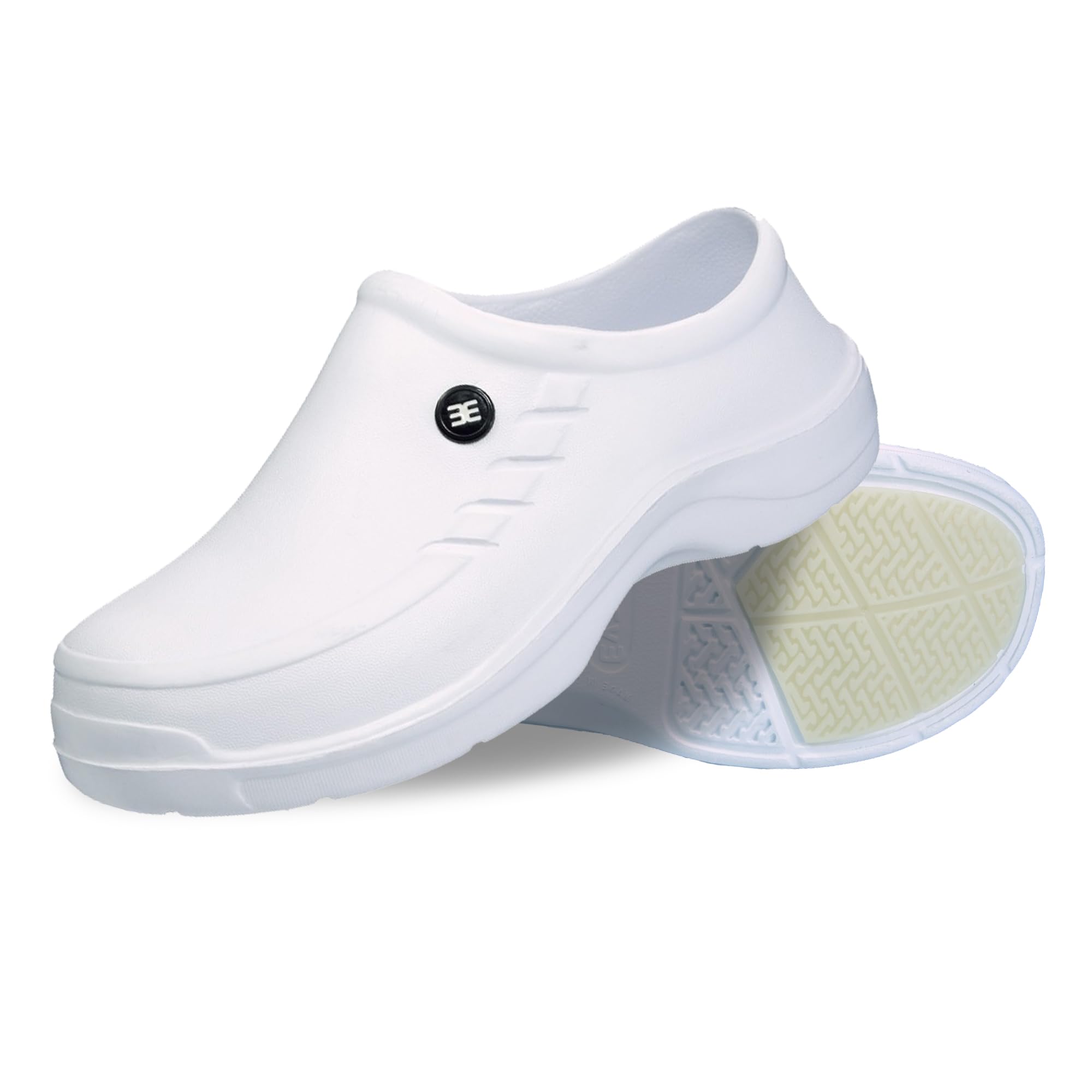 Evacol Non Slip Shoes for Women - Slip On Clogs, Comfortable Work Shoes