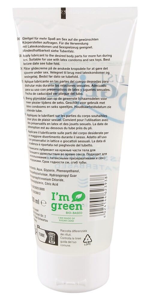Just Glide 200ml Wasserbasis Gleitmittel - Vegan & pH-Neutral