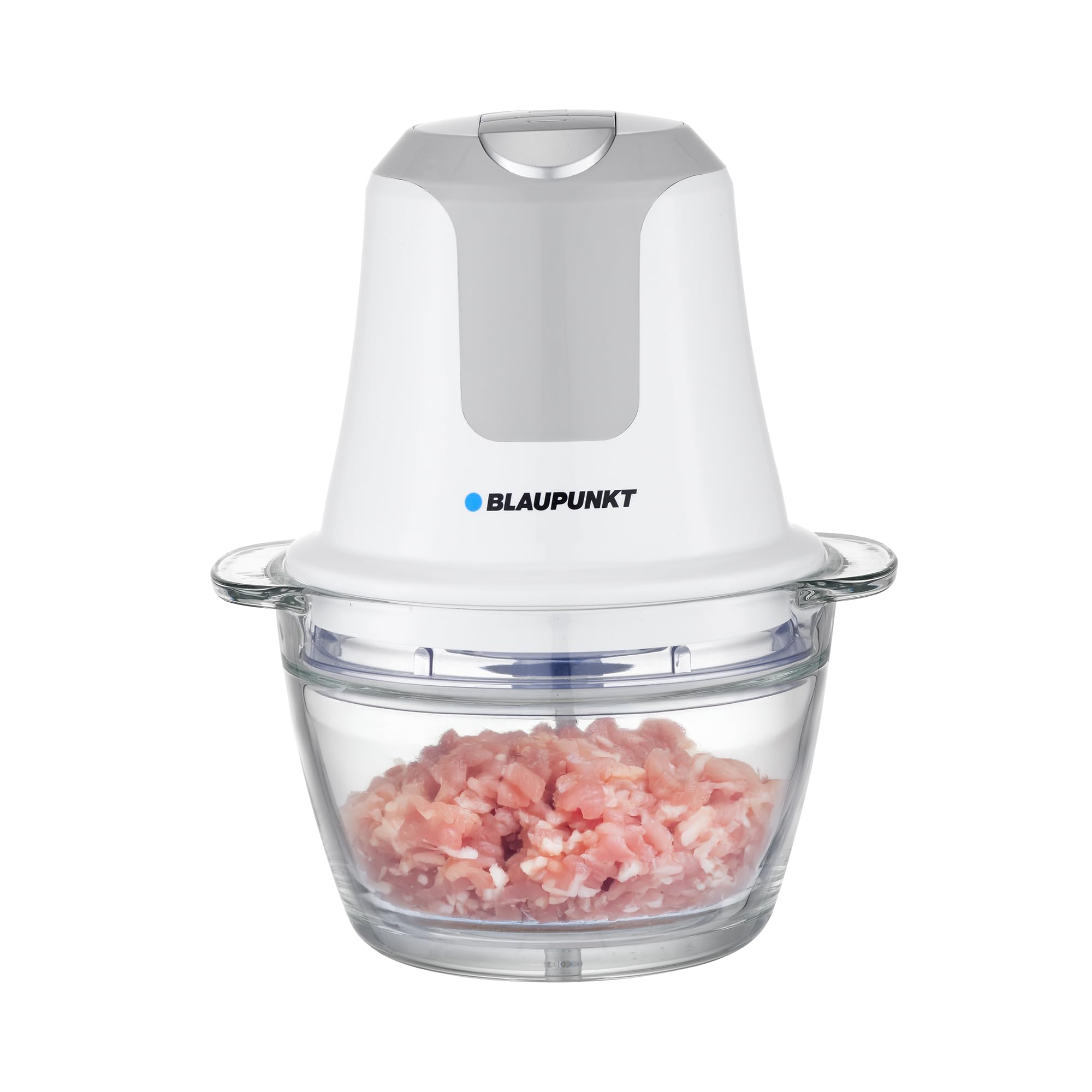 Blaupunkt Chopper 450W – 1.2L Glass Bowl, 2 Speed Settings, Stainless Steel Blades, Chops Vegetables, Meat, Nuts & Ice, Egg Whisking Attachment, BPA-Free Body, Easy Clean Design – PCG305