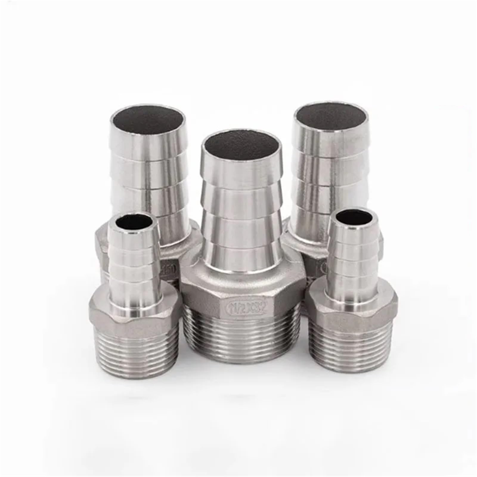 6mm 8mm 10mm 12mm 13mm 14mm 15mm 16mm 18mm 19mm Hose x 1/2" BSPP Male Thread 304 Stainless Steel Pipe Fitting(15mm) Brass Hose