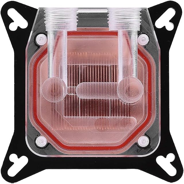 Bewinner Water Cooling Block,Computer GPU Water Cooler Block with POM Cover,International General G1/4 Thread,Copper Base Processed with Anti-oxidization Technology