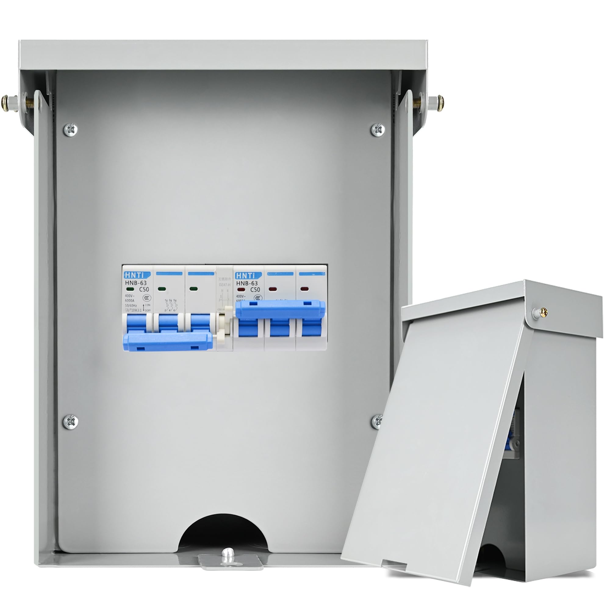 Photo 1 of 50 Amp 3 Pole Generator Manual Transfer Switch, 208-240V 12000W Transfer Switch for Home Generator and Solar Power Systems, Meeting NEMA 3R Standards for Outdoor and Indoor, with Ground (50A-3P)