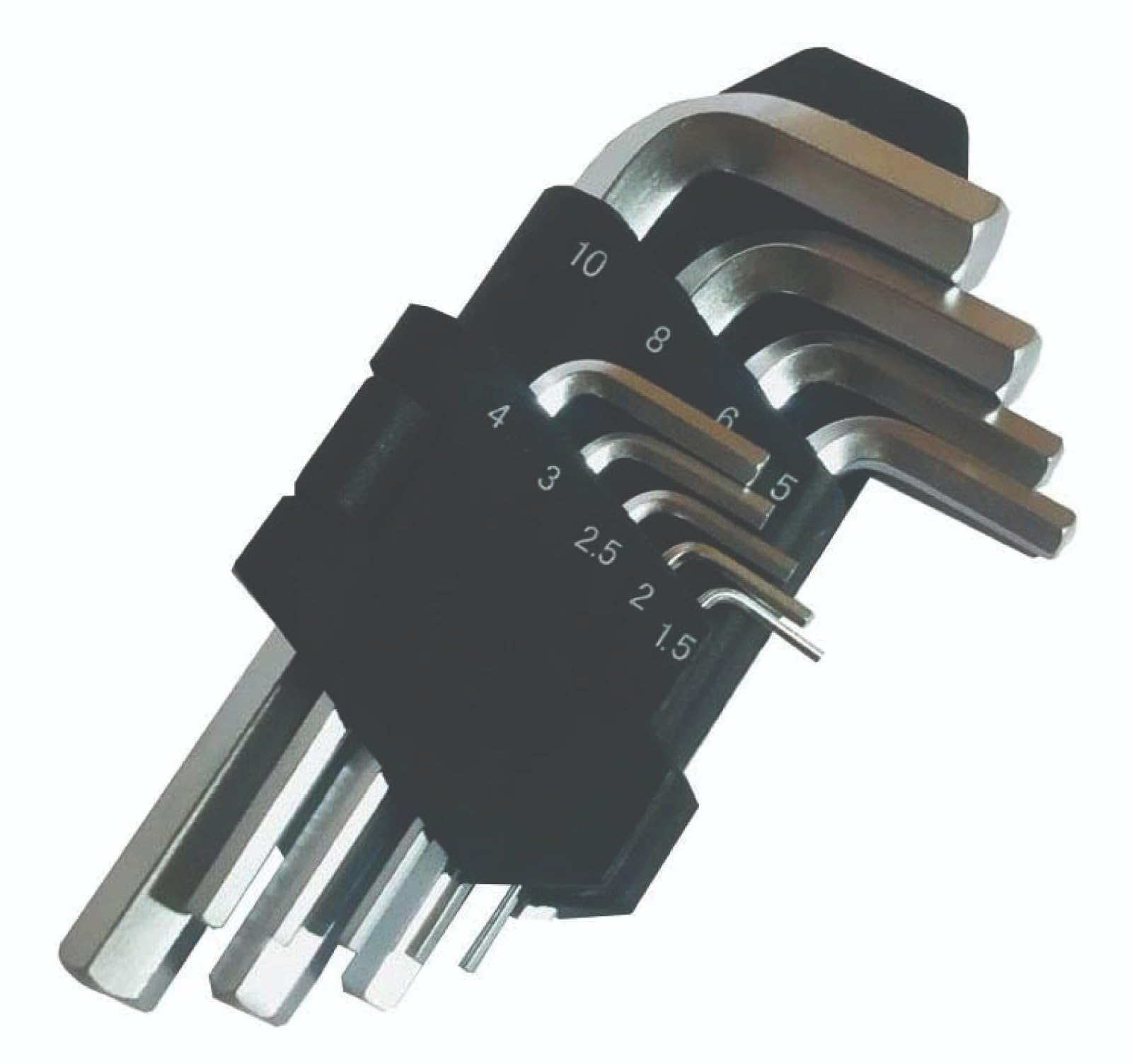 Hex Key, Hex Key Allen Wrench Set, Hex Keys Set-9pcs with holder stand, L key Stanley Set with 9 Pcs Long arm Flat end 1 pack Include 9 pcs with stand holder