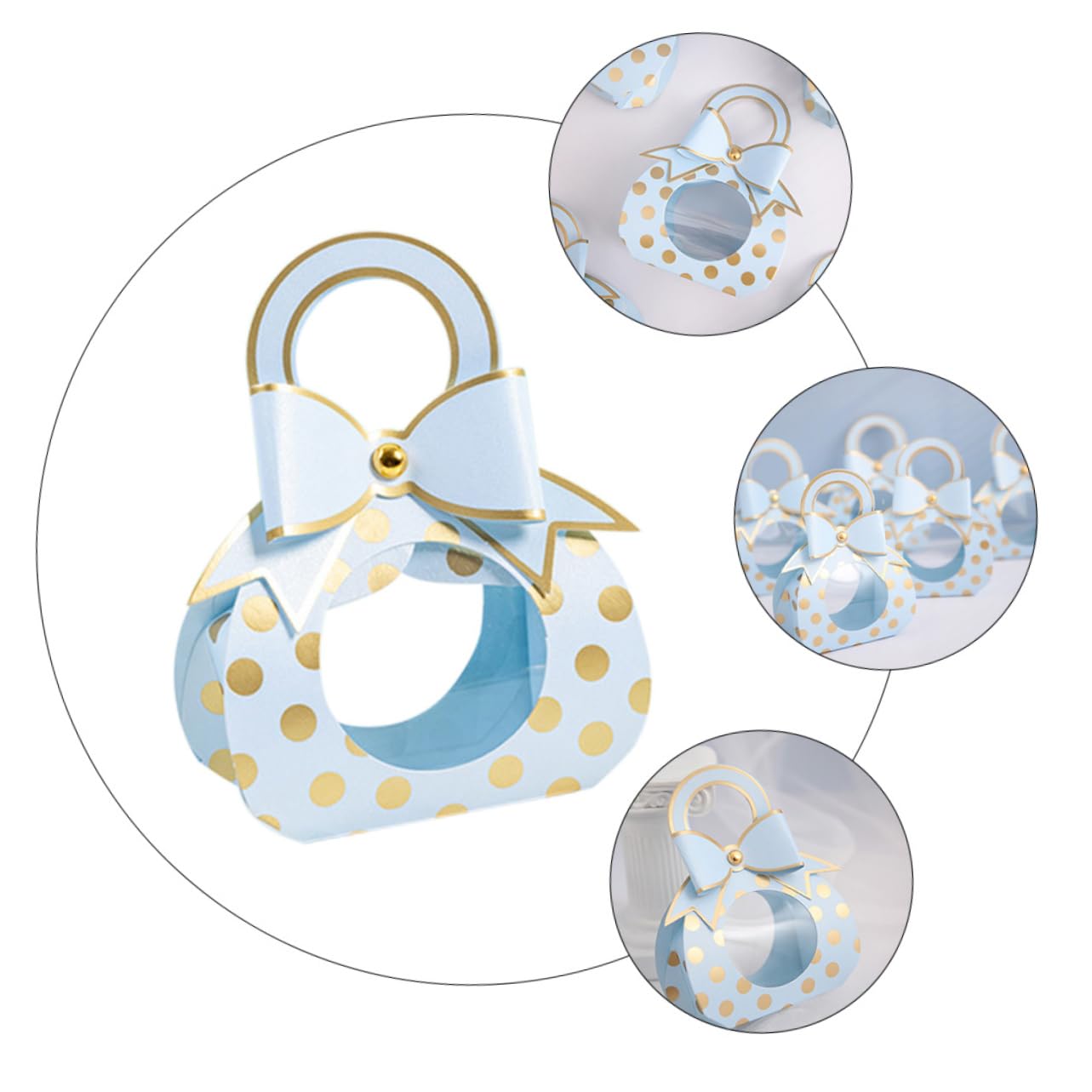 OATIPHO 50stücke Geschenkverpackungsboxen Aus Hochwertigem Material Für Süßigkeiten Snacks Und Kleine Geschenke Für Hochzeiten Partys Und Mehr Mit Transparentem Sichtfenster Und Praktische