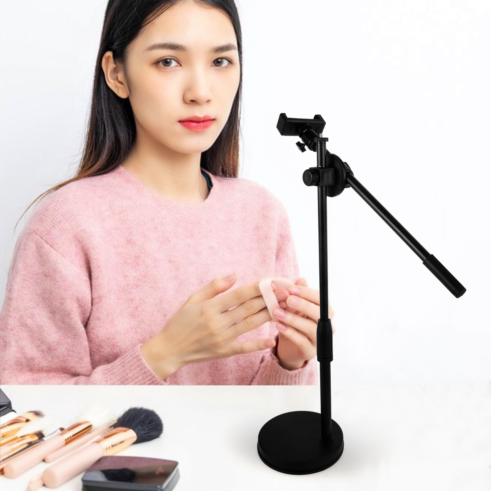 SHINEOFI 360grado Supporto Per Telefono Da Tavolo in Abs e Metallo in Angolazione Per Cucina Trucco Artigianato e Registrazione Video